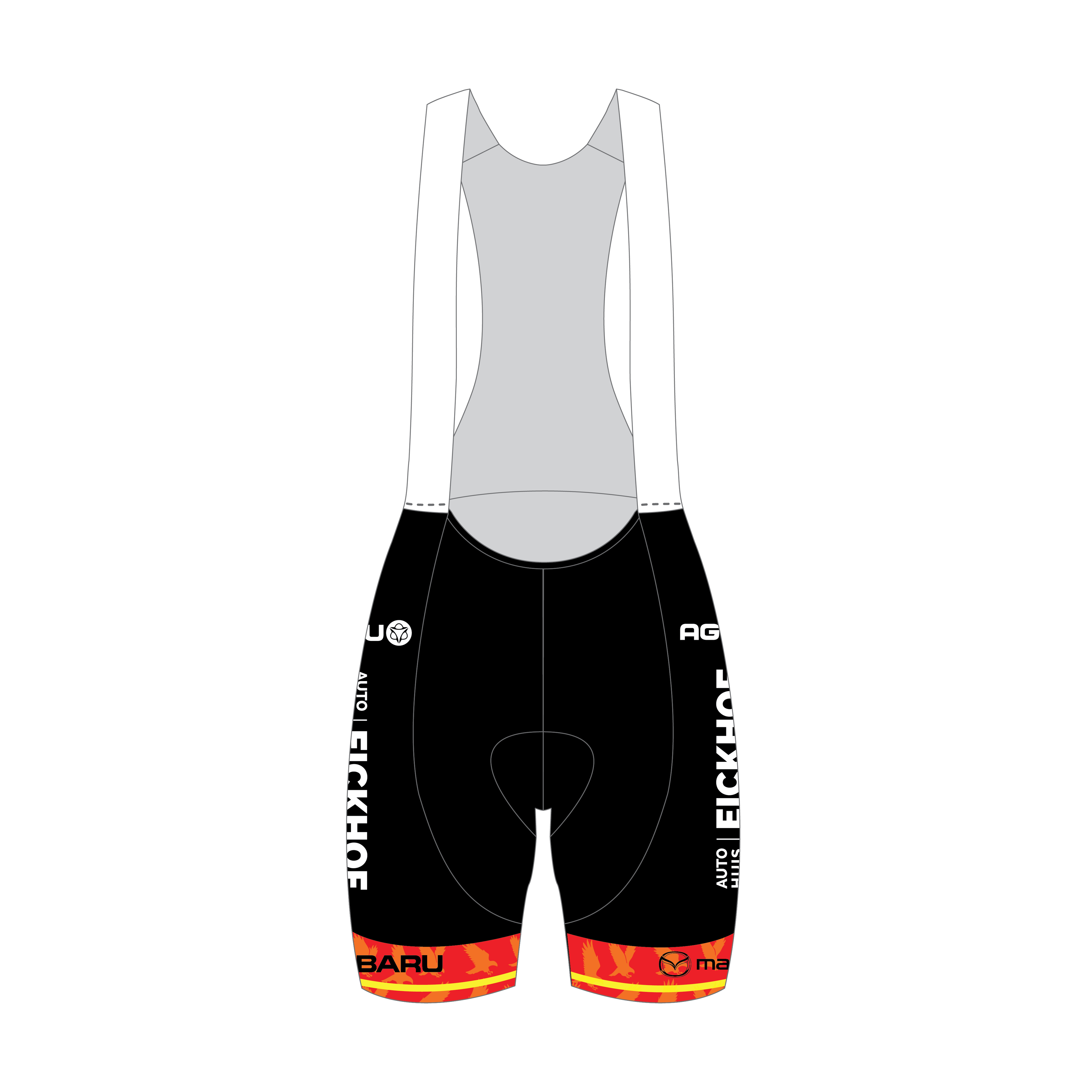 Performance bibshort - sublimatie panels (kids)